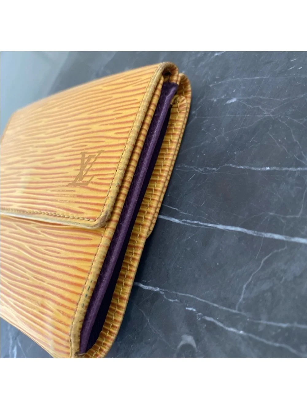 Louis Vuitton Yellow Epi Leather Small Bi-Fold Wallet